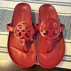 Pre-Loved Tory Burch Red Miller Cloud Sandals
